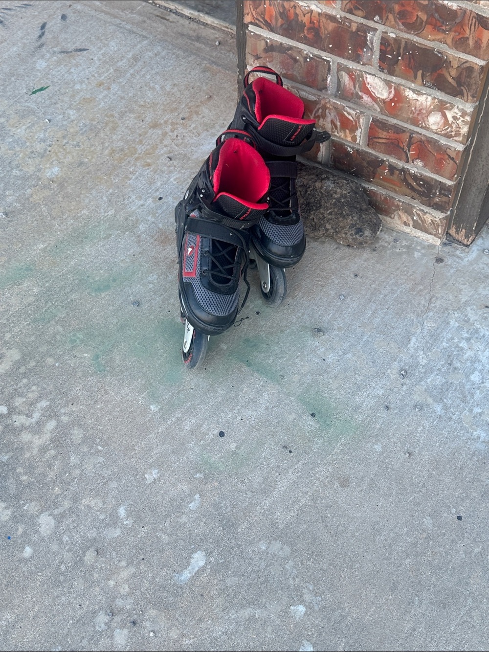 Airwalk Black and Red Adjustable Inline Skates